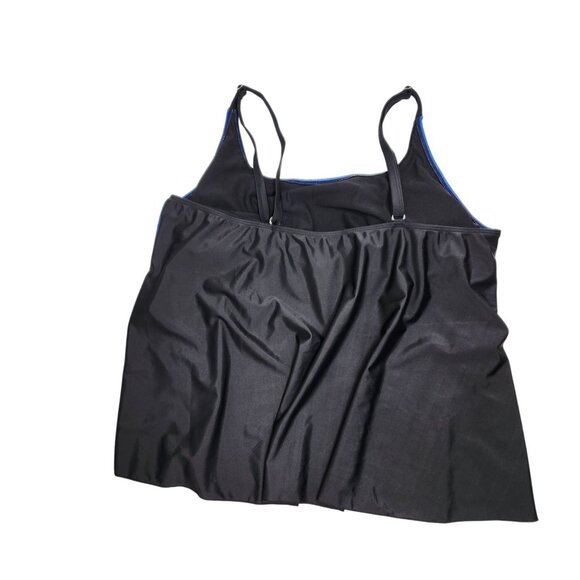 Plus Size 3X Rosegal Womens 2-Piece Tankini Set kull Wings Print Blue Black - Picture 4 of 7